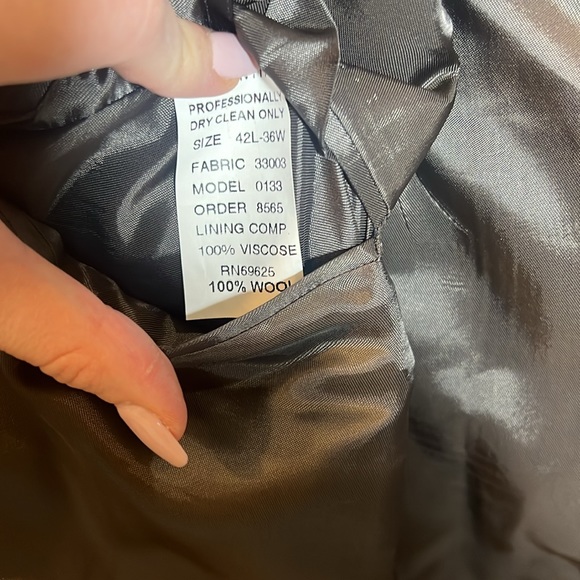 Torino Design Group Trabaldo Togna Gray Wool Blazer Sport Coat Suit 42L 36W - Picture 6 of 6